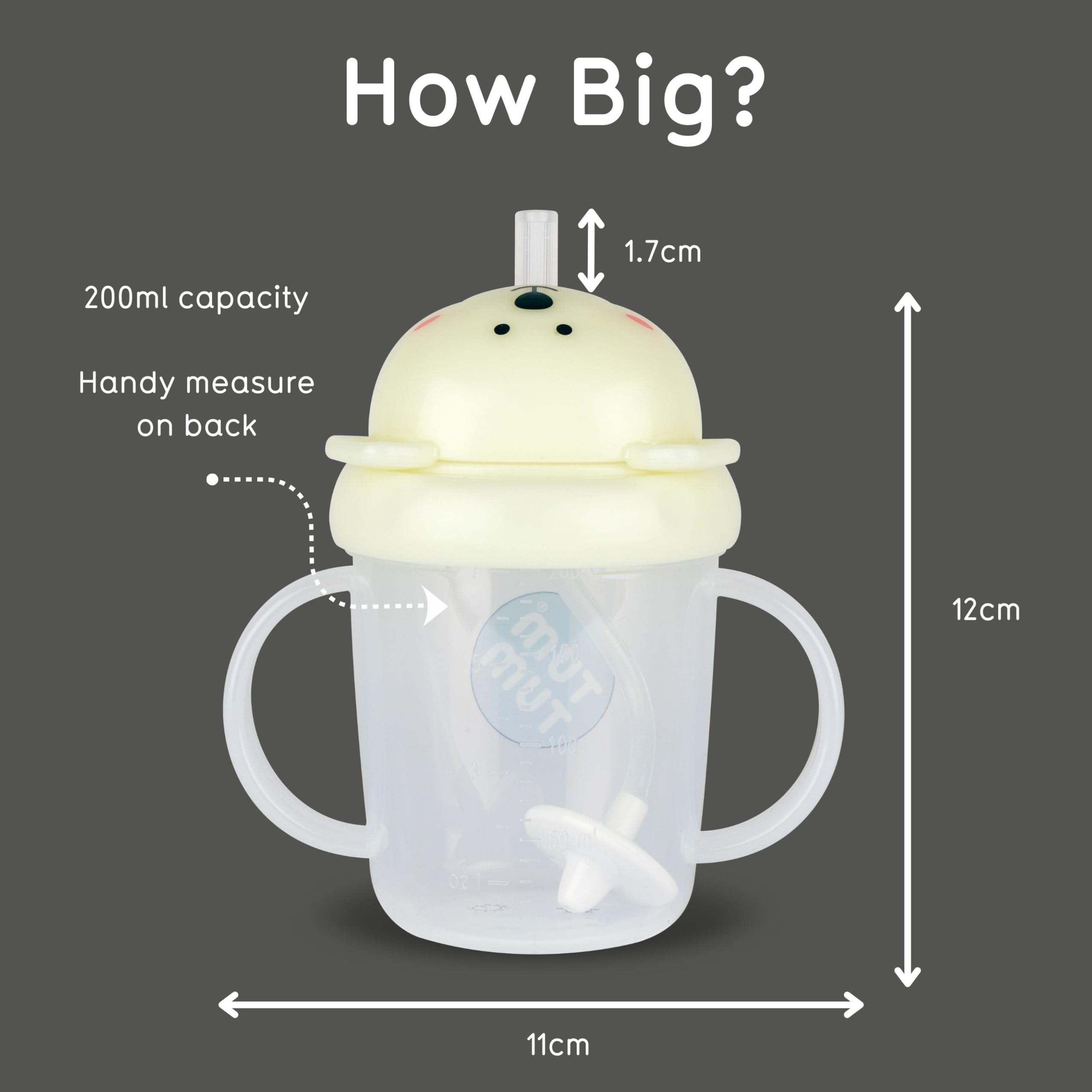 TUM TUM Tippy Up Taza con boquilla de flujo libre (sin válvula) para niños (El Oso Polar Pete 200ml)