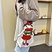 Handmade Crochet Phone Bag, Knitted Sausage Mouth Bag, Ugly Cute Small Bag, Crochet Crossbody Phone Bag, Cross Body Cell Phone Bag Purse (Red)