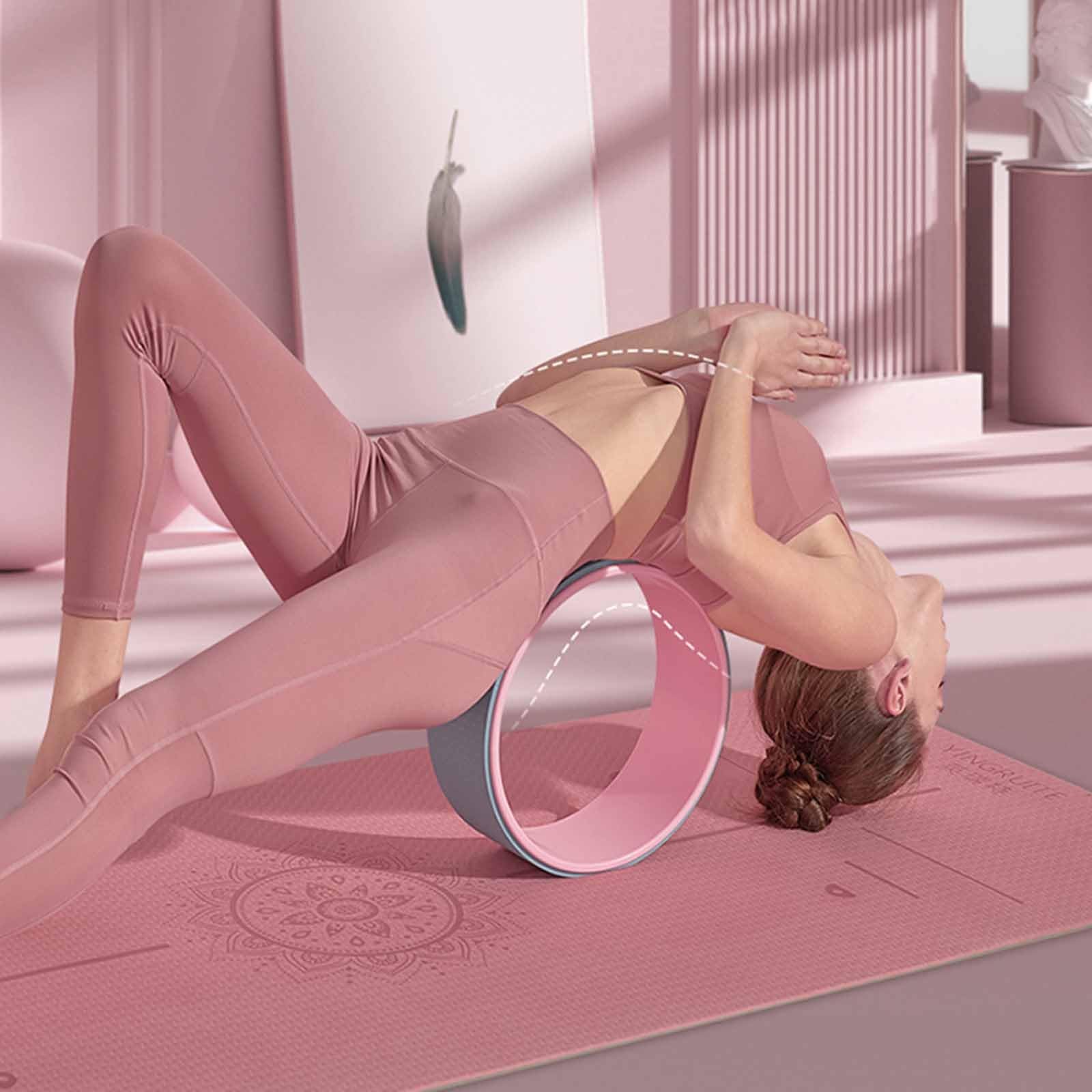 cerchio aereo Ruota per il massaggio della schiena per la casa Palestra Studio di danza, Fascia elastica posteriore leggera per la vita per ridurre lo stress, Ruota sportiva portatile per adulti per l