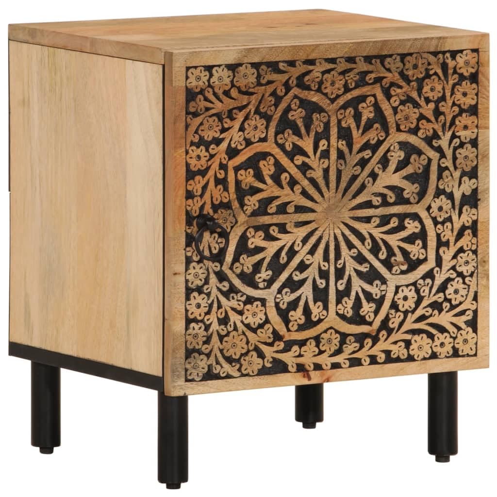 Table de nuit compacte bois massif pour optimiser la chambre