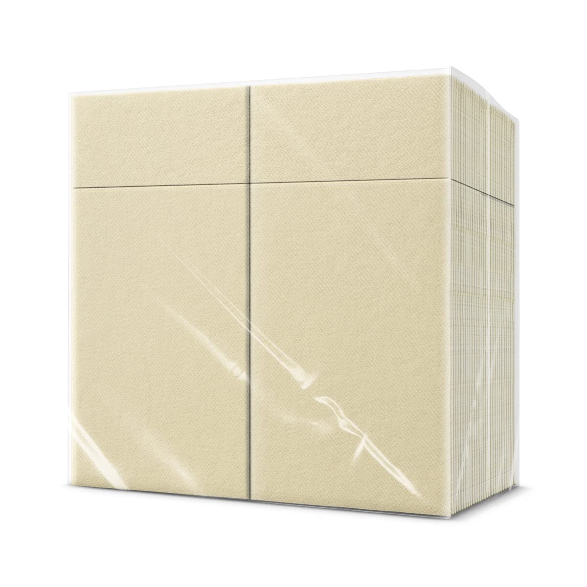 PAW - Servilletas de Bolsillo Airlaid (39 x 40 cm) I 50 piezas I Lisas I De Tela I Elegante Decoración de Mesa I HoReCa I Para Ocasiones como Bodas, Fiestas, Navidad I Color: Cream