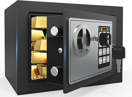 PATRON Small Safe Box for Money with Code and Keys，Solid Mini Safe for ...