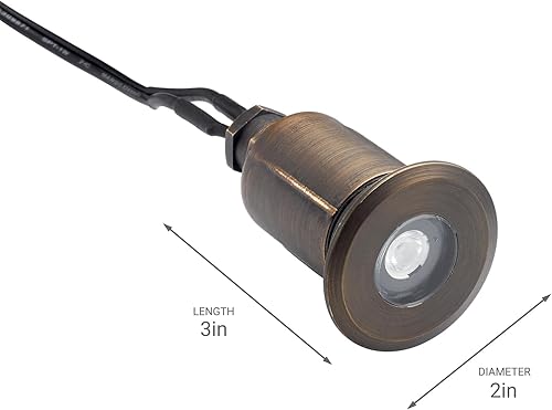 Miniatura 6 de Kichler 12V MR8 Empotrable en el suelo Basic Trim Centennial Latón, 2.00x3.00x2.00