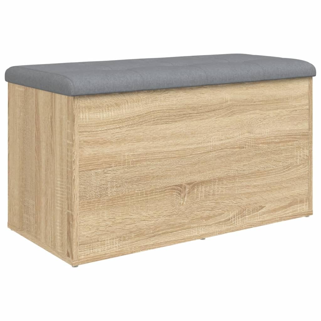 vidaXL Banco de almacenaje Roble Sonoma 82x42x45 cm Madera de ingeniería