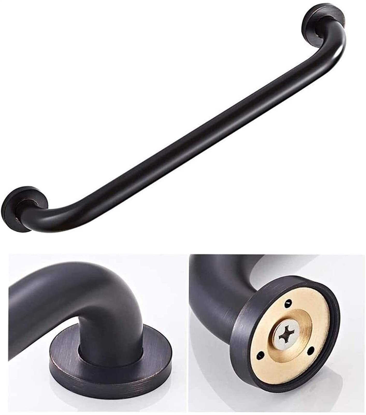 Maniglioni di Supporto per Doccia in Ottone, corrimano Antiscivolo per Bagno, per Anziani e disabili, corrimano di Sicurezza per Vasca da Bagno e WC (450 mm)
