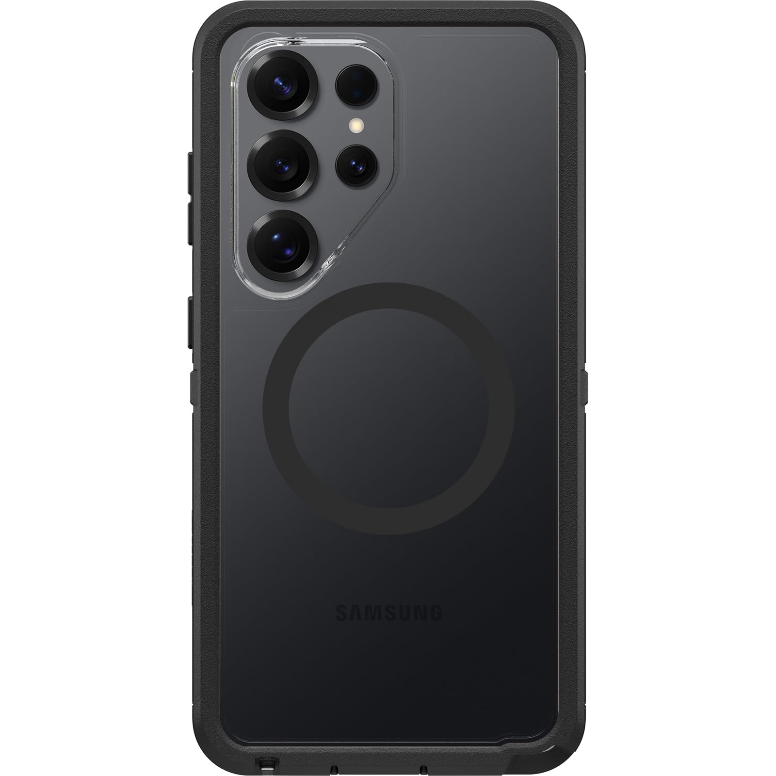 OtterBox Defender Series Pro XT Hülle mit Magneten für Samsung Galaxy S26 Ultra, stoßfest, schützende Hülle, 7X getestet nach Militärstandard, Transparent/Schwarz, Keine Einzelhandelsverpackung