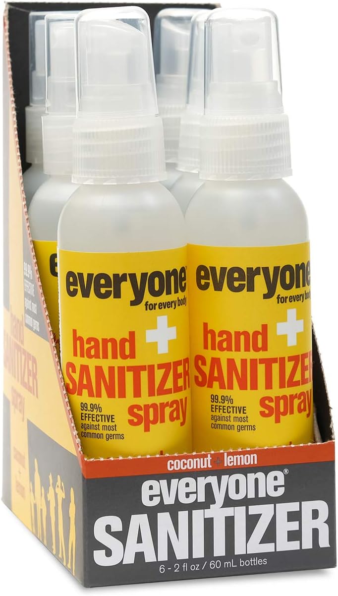 everyone for every body Hand Sanitizer Spray Coconut Lemon Travel S 6 Count Multi