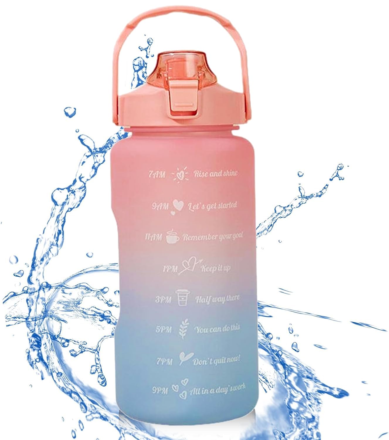 Motivational Water Bottle - Track Hydration & Stay Inspired -10