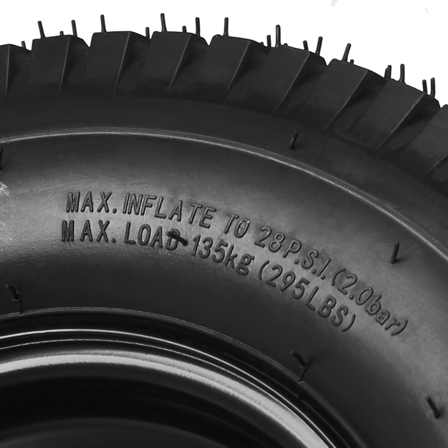 13x5.00-6 ATV Tubeless Tire & Rim Set with 17T Spline Rear Wheel Axle Hubs, 6" Rim, 4-Ply, for Go Kart, ATV, Mini Bike, Lawn Mower, Snowblower – 2 Pack