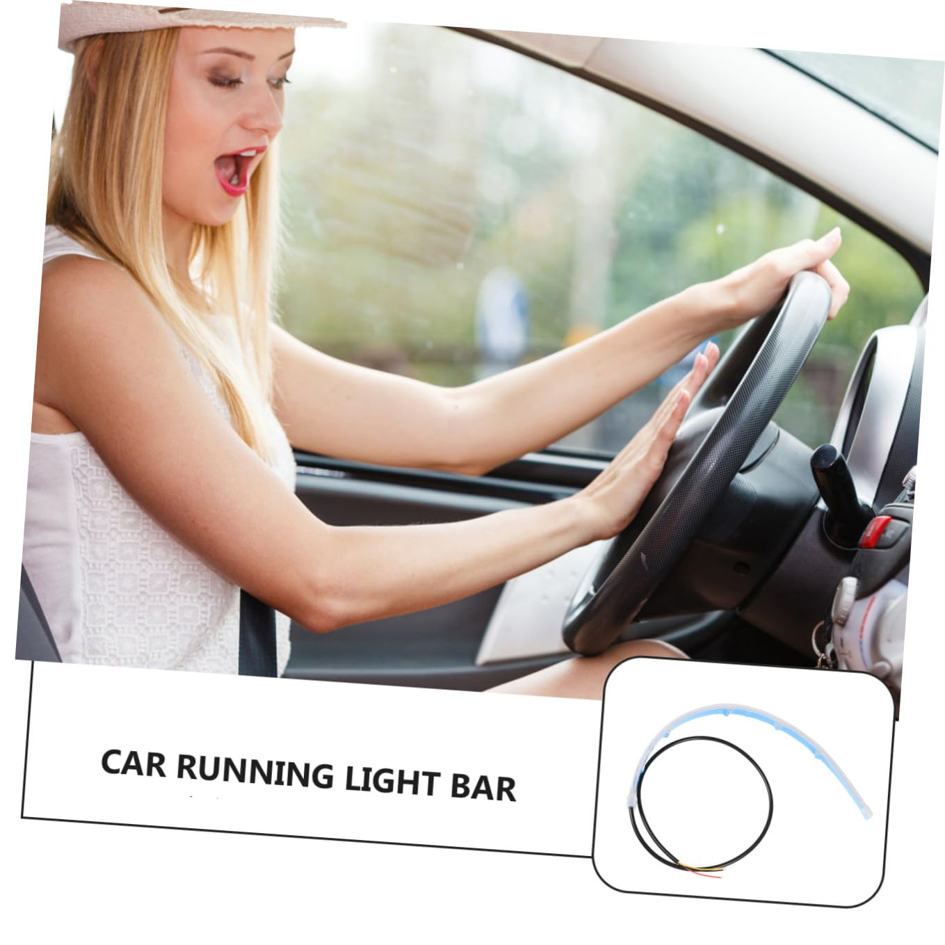 iplusmile 10 Pezzi Corsa Diurna Flessibile Barra Luminosa a Led Faro Dell'auto Striscia Faro a Led Guidato Adesivi Con Strass Luce Di Marcia Diurna Automatica Fari a Bianca Epossidico