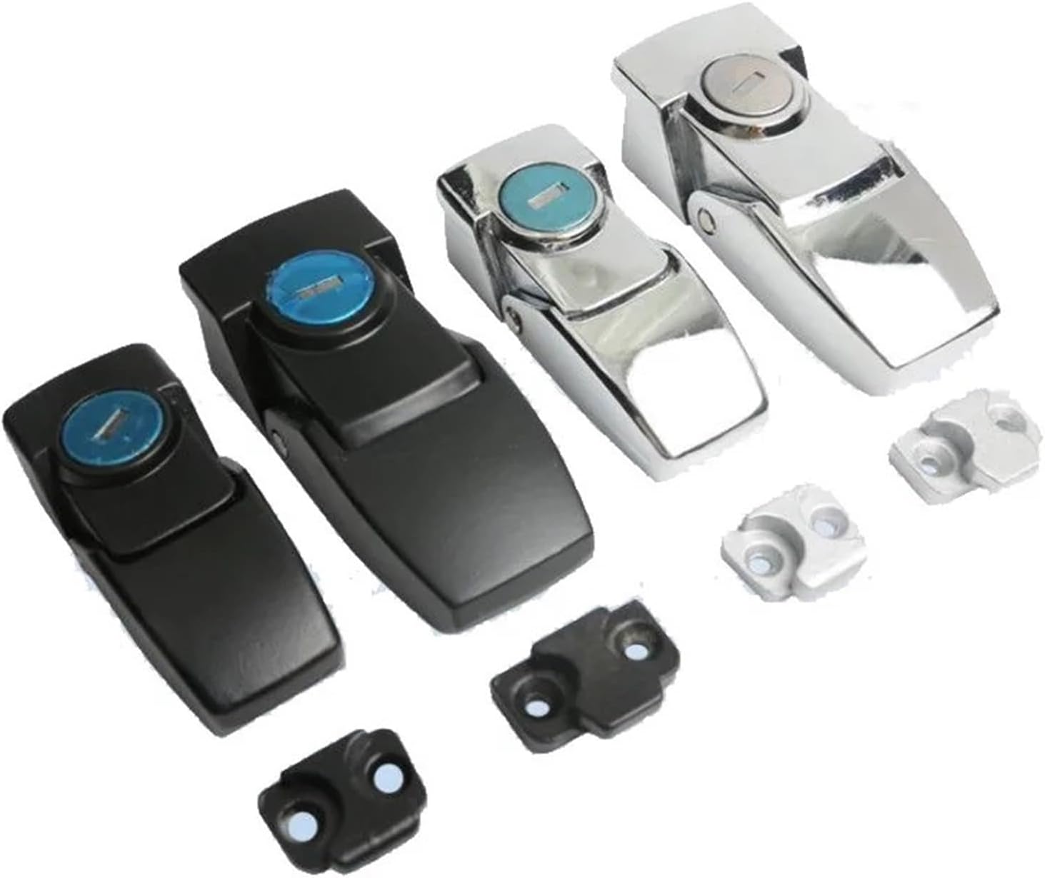 DK604 Hidden Cinet Buckle Lock with Key Or No Zinc Alloy Black Chrom Finish for Distribution Light Box DKS 1Pcs(DK604 2)