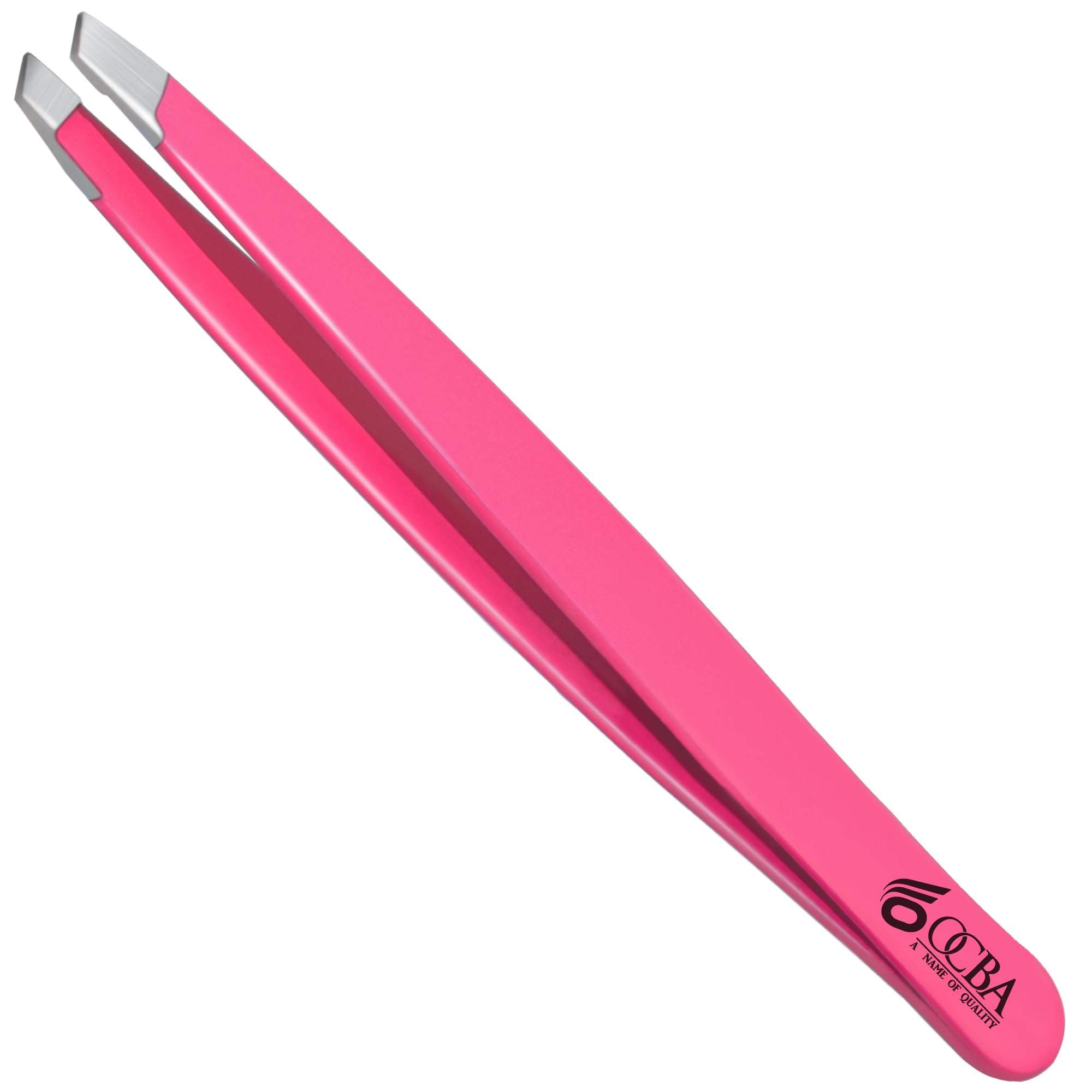 Ocba Women's Pretty Pink 4 Pcs Tweezers For Facial Hair & Men For Precise Grooming Of Eyebrows - Professional Stainless Steel Eyebrow Tweezers For Ingrown Hair On Nose Ear (Pretty Pink)