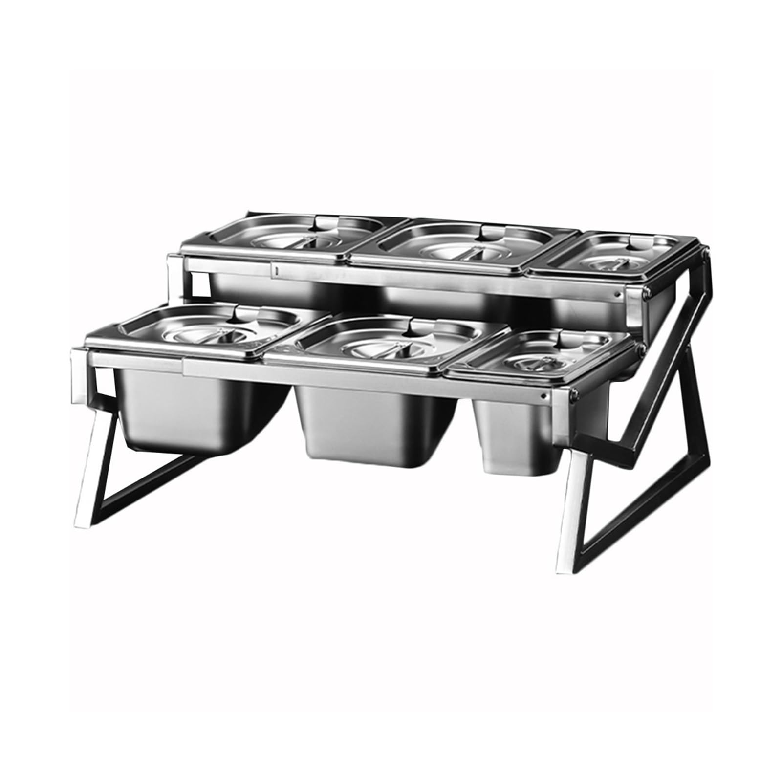 WDSOPK Stainless Steel Spice Rack with Retractable Cover – 6 Compartment Kitchen for Easy Storage & Space Saving Countertop Solution