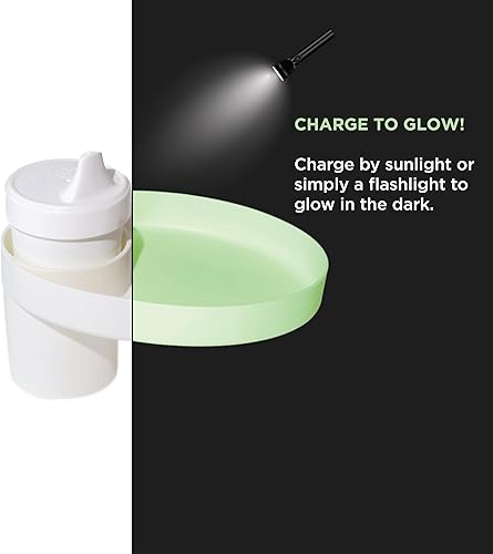 Miniatura 3 de Travel Tray Oval fabricado en Estados Unidos amplía tu portavasos actual para sostener tu taza más una bandeja para aperitivos, juguetes y