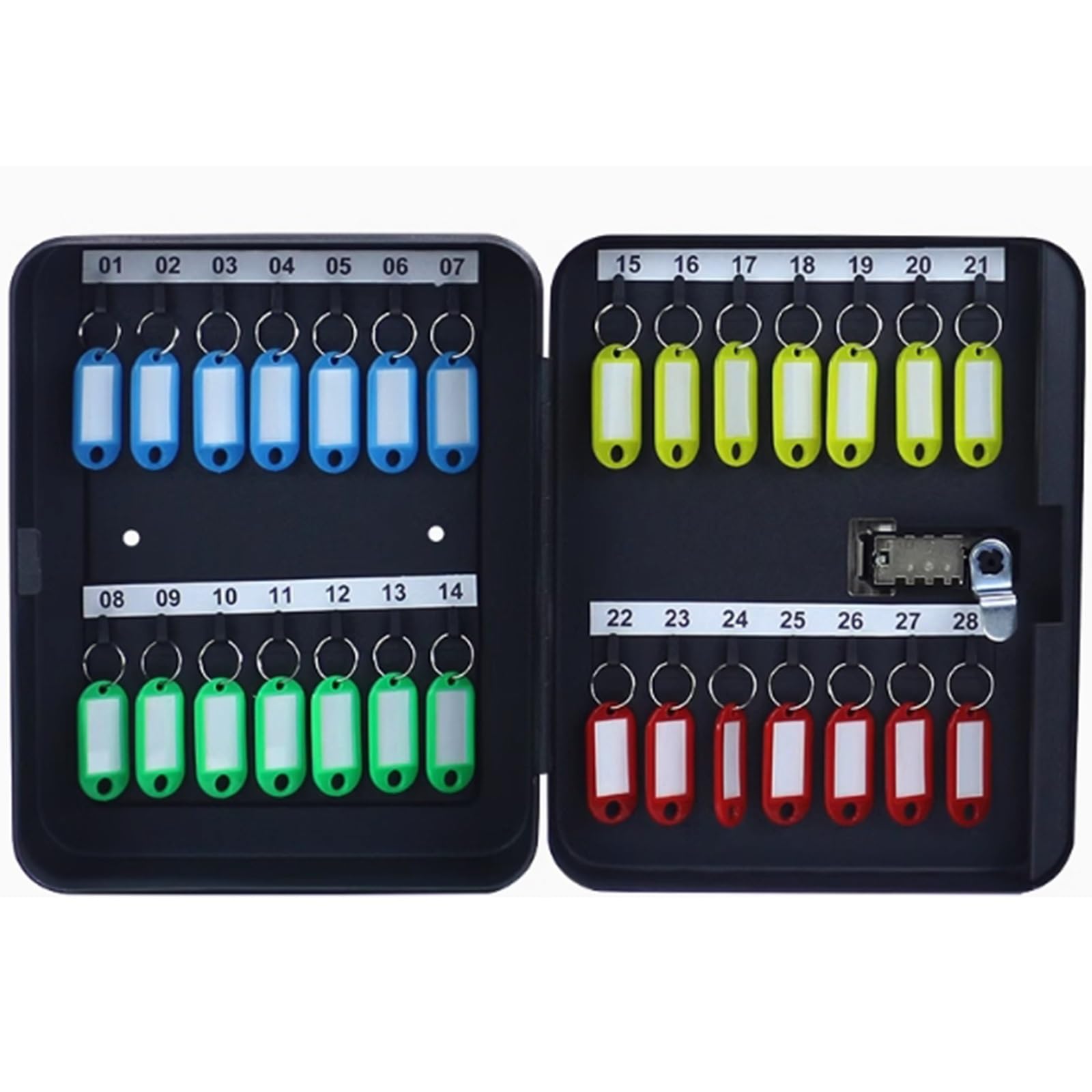 Boîte à clés verrouillable avec serrure de sécurité rangement durable 48 clés