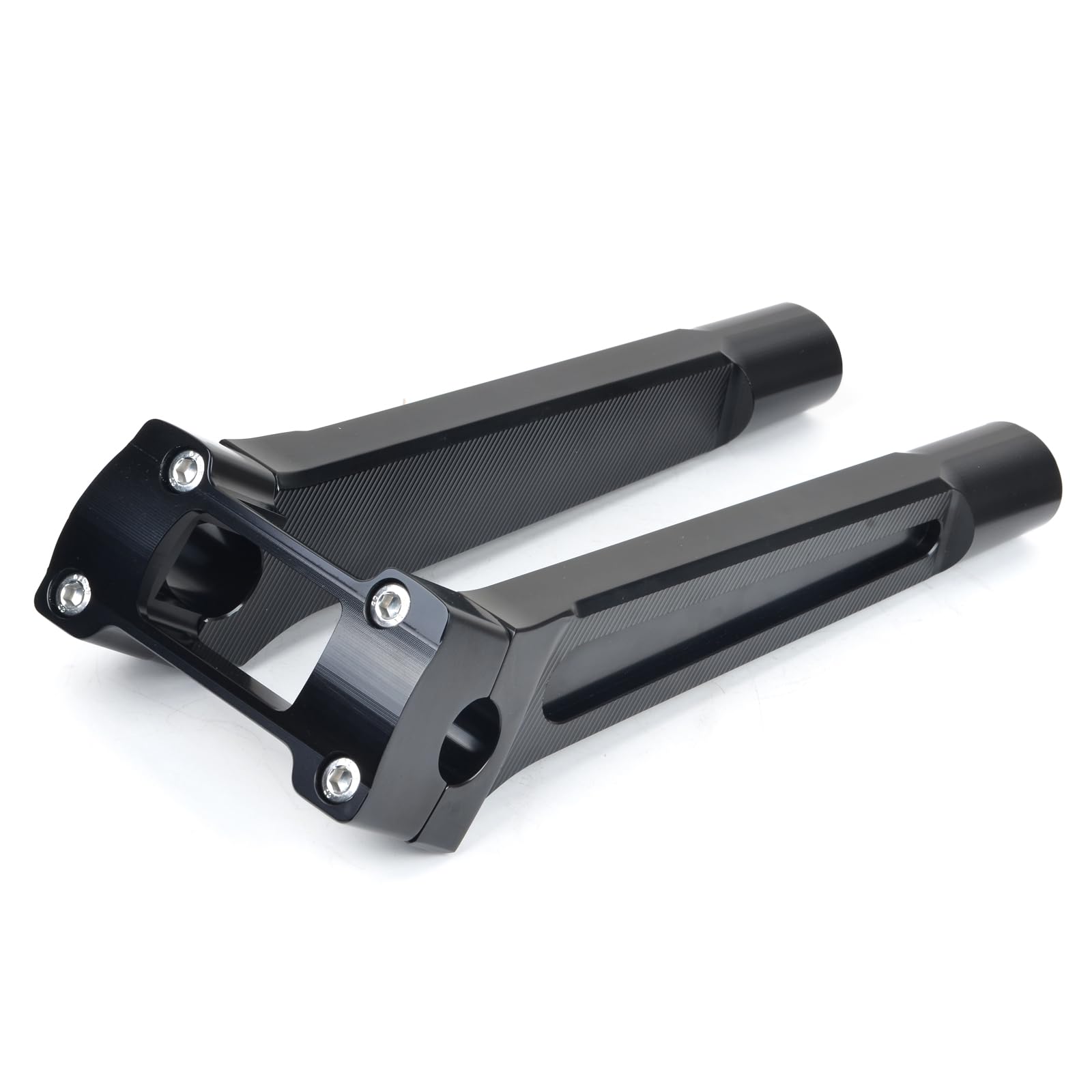 Goldfire Rehausseurs de guidon droits une pièce pour Harley M8 Softail Street Bob 2018, 2019, 2020, 2021 (noir, 25,4 cm)