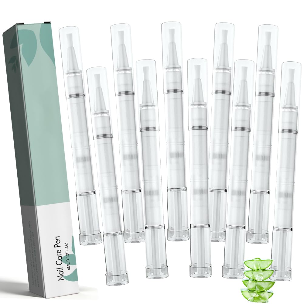 10 Stück Nail Care Pen, Nagelpilz Stift Care Nagelpflegestift für Fingernägel & Fußnägel mit Teebaumöl, Aloe Vera & Vitamin E, Nagelwachstum fördern