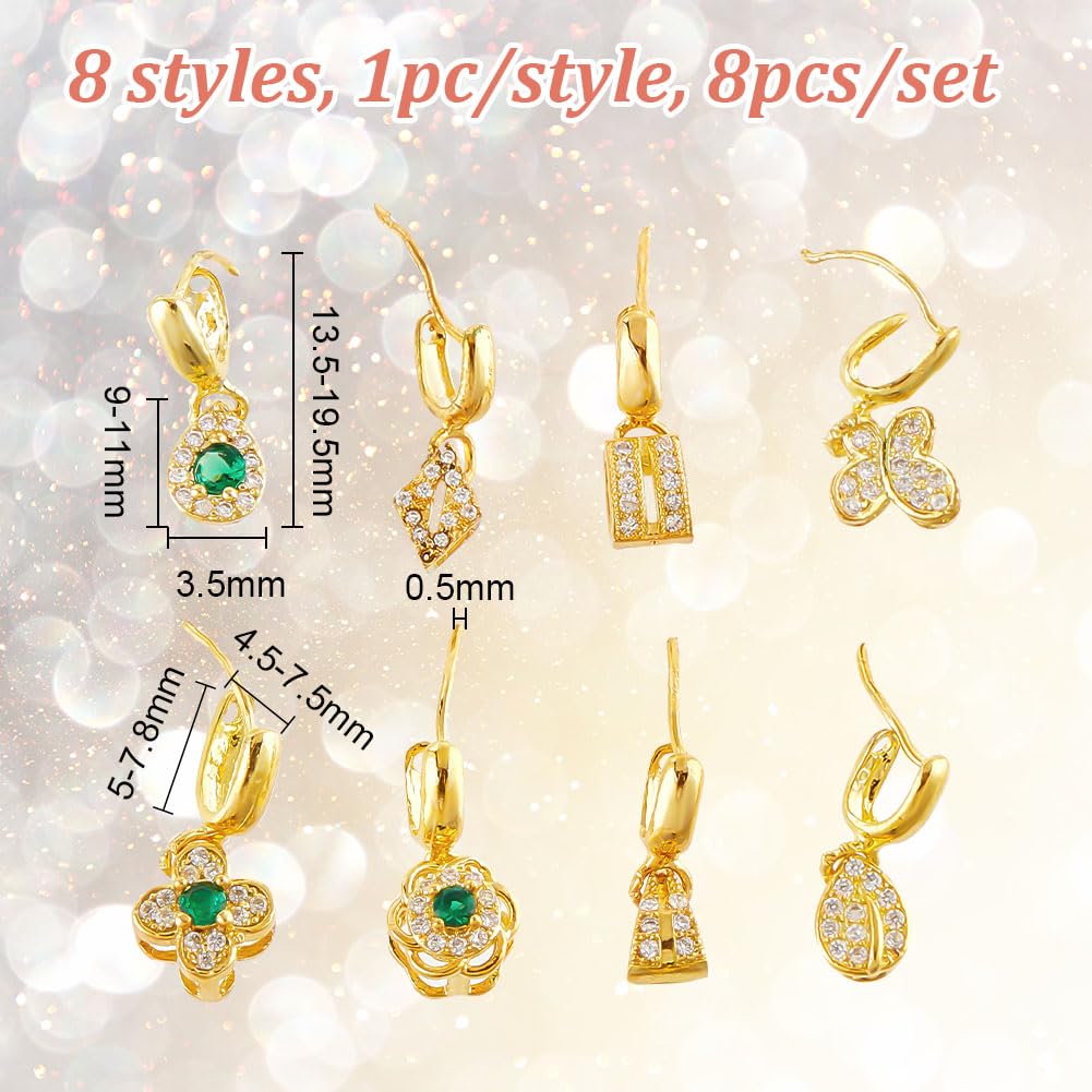 DELORIGIN 8pcs Brass Pendant Finding - Image 2