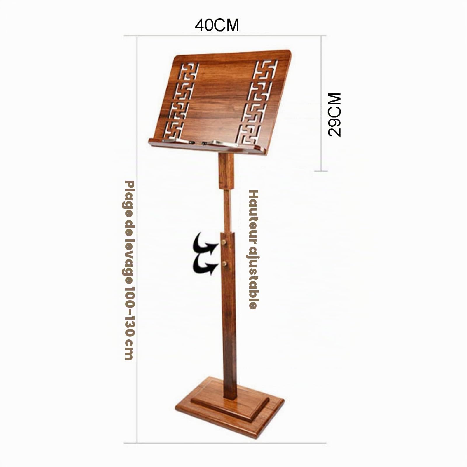 Pupitre Pliable Et Portable en Bois, Support Pliable Et Portable en Bois pour La Cuisines, Pupitre De Partitions, Tablette, Iiseuse, Livres De Cuisine, Encyclopédies Et Atla