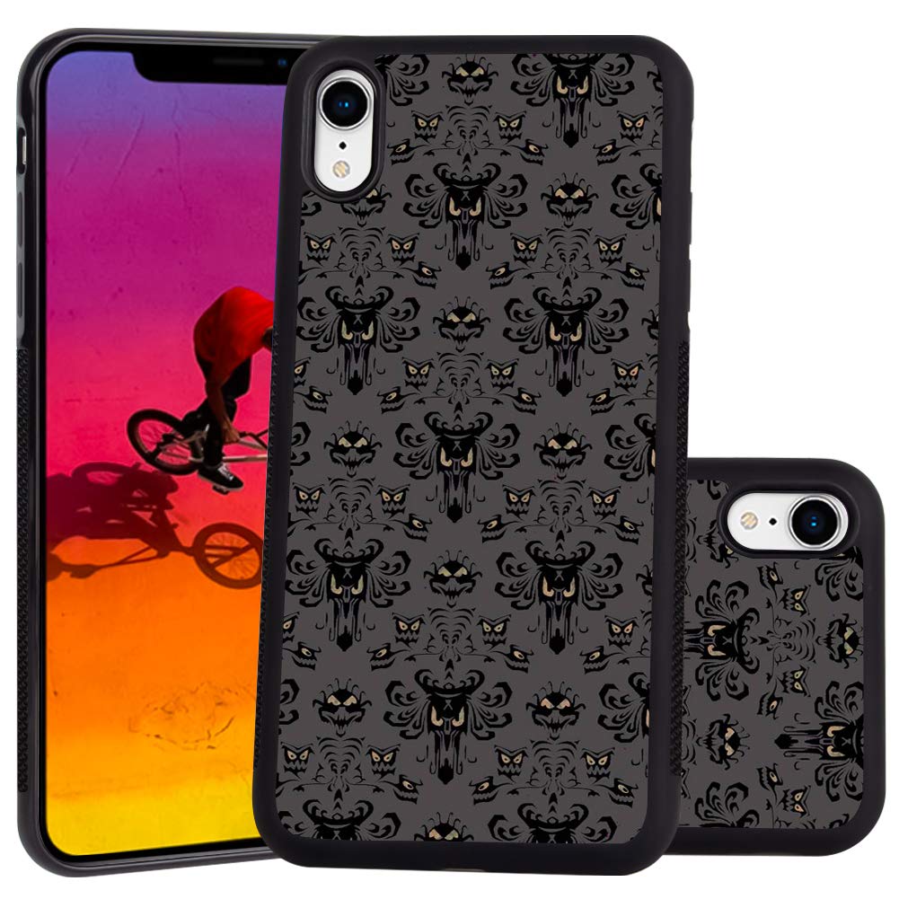 DISNEY COLLECTION Haunted Mansion Design Tired Case for iPhone XR 6.1 Inch Shockproof Soft TPU Side and PC Back iPhone XR Case Non-Slip Cover