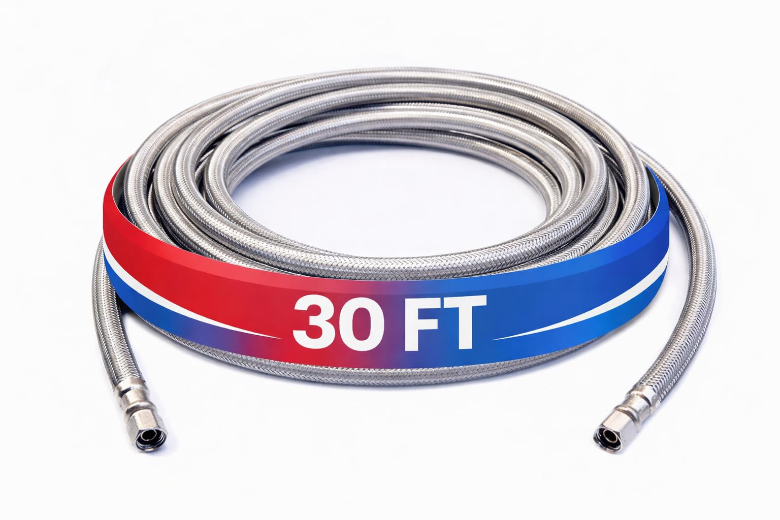 Tubo flessibile lungo per frigorifero (9,2 m) – universale per tutte le marche di frigoriferi – Icemaker Water Supply Line – Connessioni ¼" x ¼" – Tubo di alimentazione frigorifero per ghiaccio e