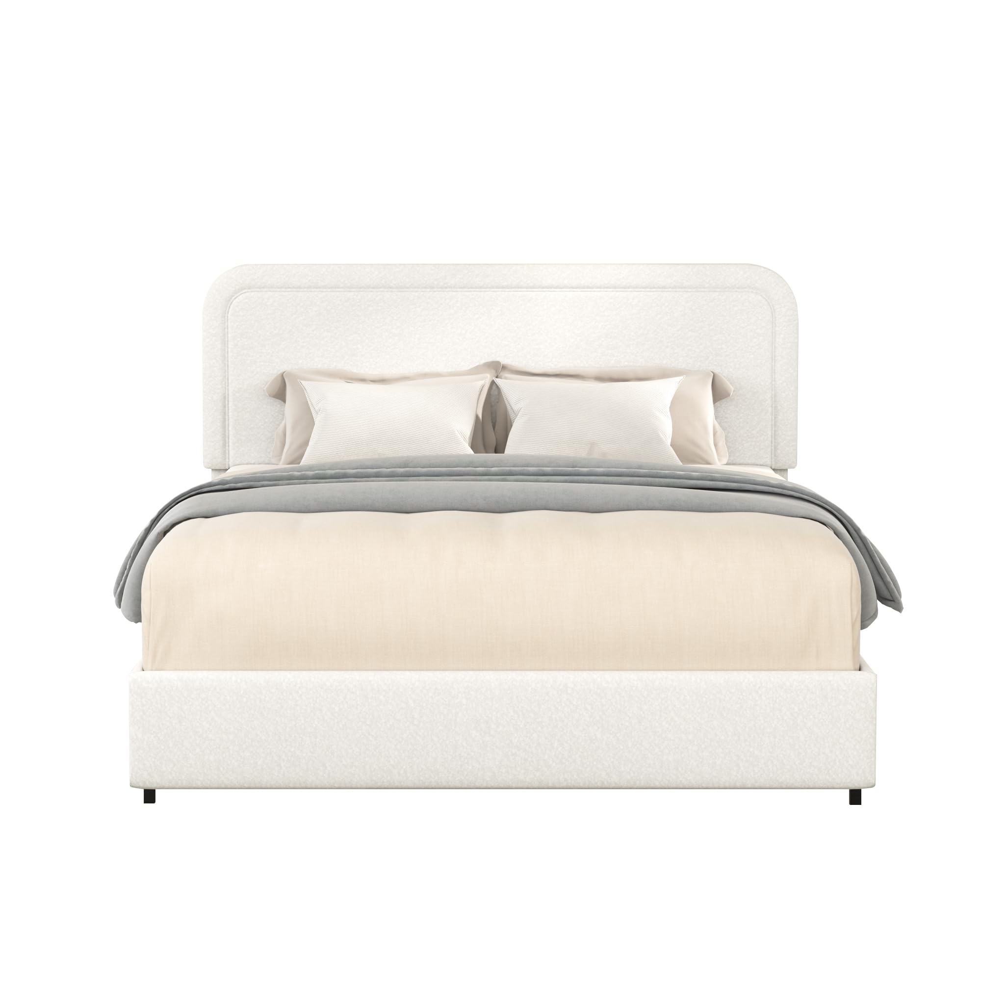 Amazon.com: KOYVRY Boucle Bed Frame Queen - Ivory Bed Frame