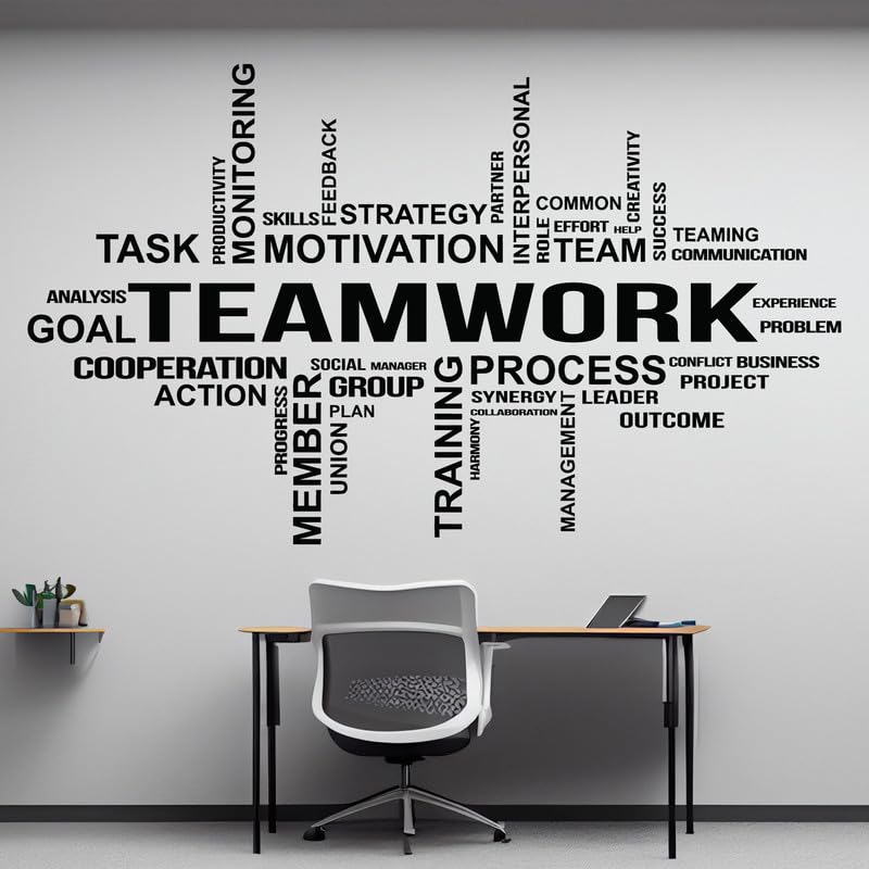 Generic Office Decals Peel & Stick - Wall Vinyl Stickers - Custom Motivational Inspirational Teamwork Team Building Spirit Corporate Business Creative