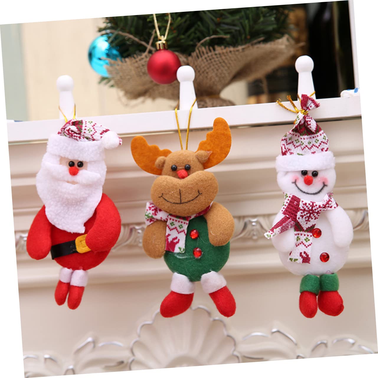 Amosfun 3sets Xmas Party Dekorative Weihnachten Hängende Puppe Ornament Für Geburtstag Baum Fenster Tür 8 Stücke * 3