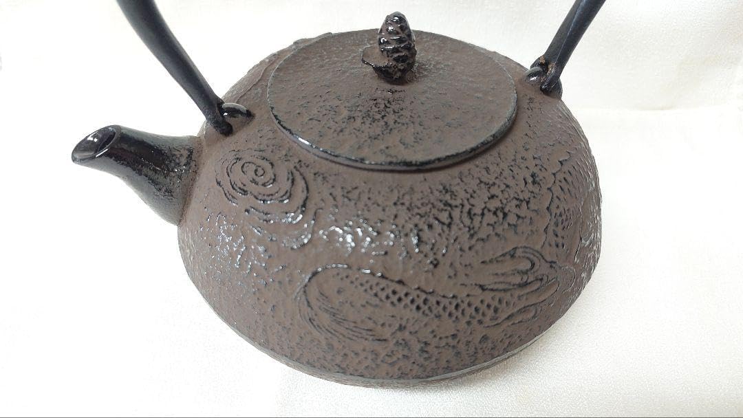 南部鉄器 鉄瓶 雲龍絵図 清一井 造 和鉄 茶道具 南部鉄器 鉄瓶 雲龍