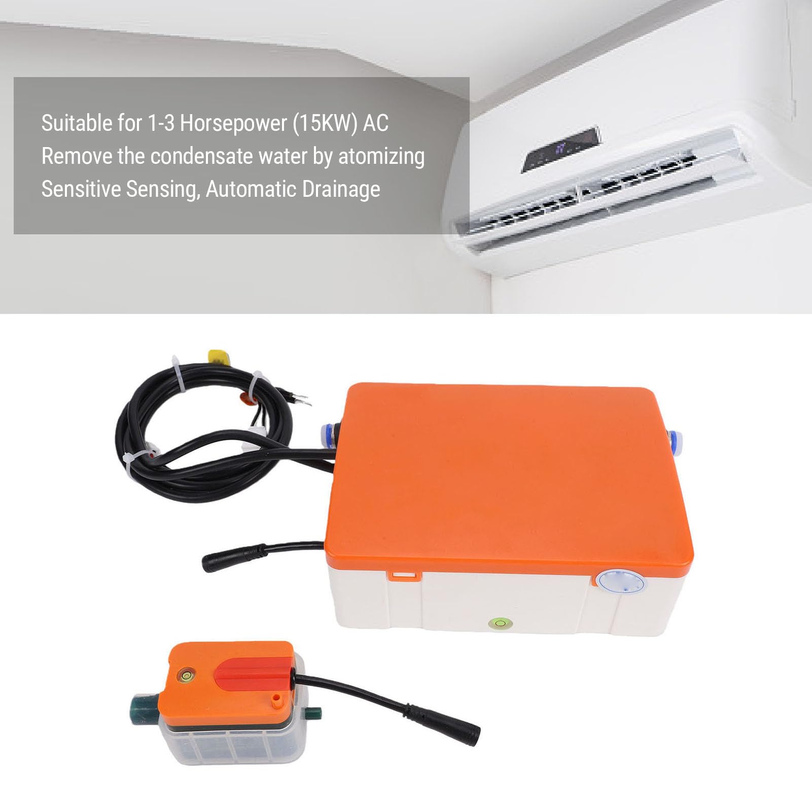 Bomba de Condensado de Aire Acondicionado Dividido para Técnicos Sistemas Hvac Eliminación Automática Condensado con Boquilla Nebulización Caudal 20L & H Elevación Máxima