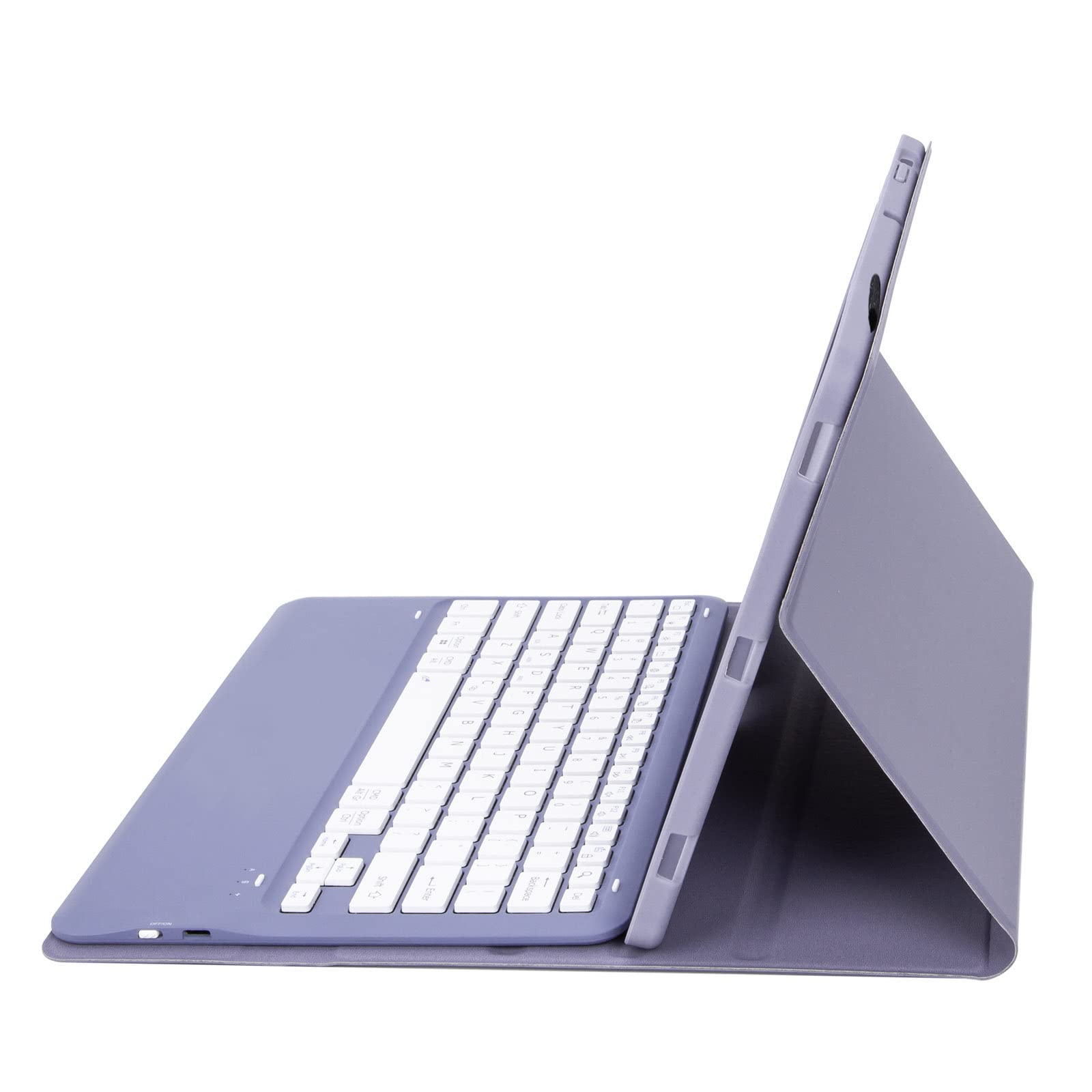 Étui pour Clavier pour Huawei Matepad Pro 12,6 Pouces 2022/2021, Clavier Bluetooth détachable avec Coque arrière en TPU Souple,Violet