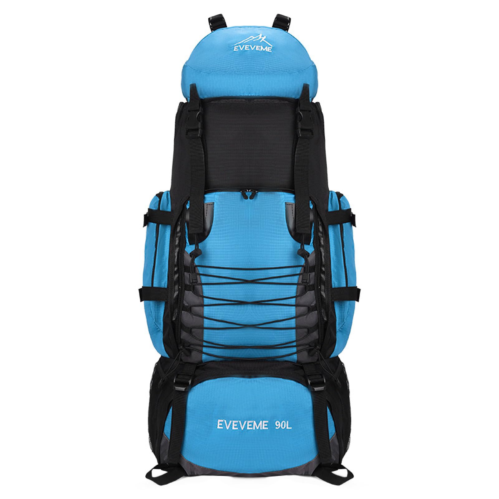 Plecak podróżny, męska torba alpinistyczna, 90 l, duża pojemność, podróżna torba sportowa, plecak turystyczny, kemping, niebieski, 56-75 l, 56W / 75L, 25*15*75CM