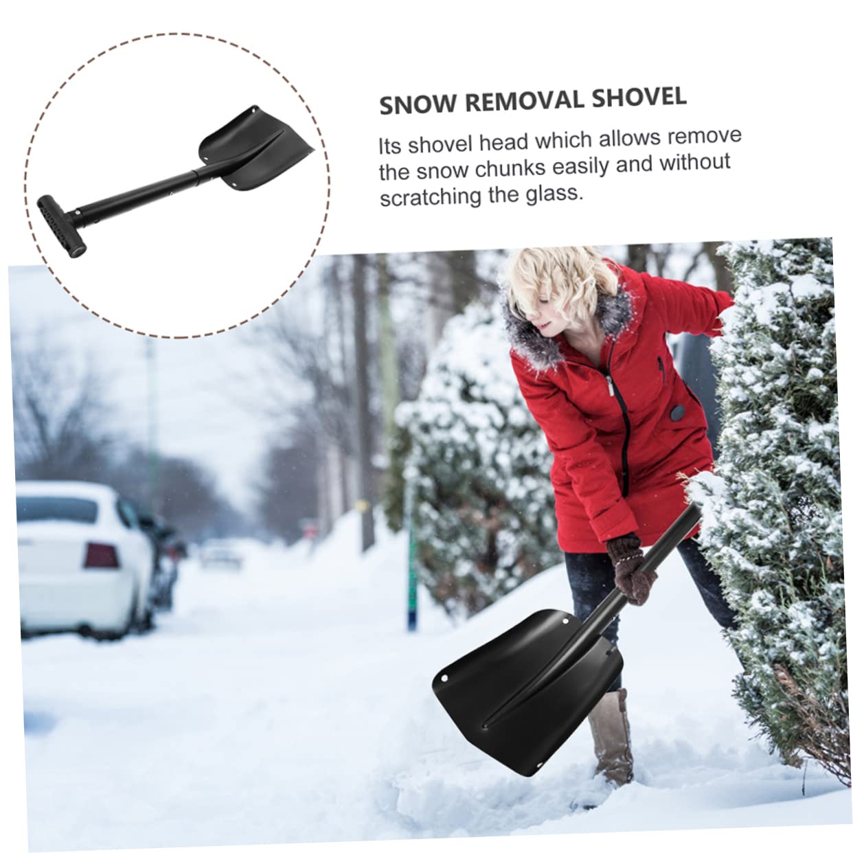 BESPORTBLE Pelle à Neige Pelle Pliable Outil De Grattage du Visage Pelle De Déneigement Automatique Pousse-Neige Camping Pliant Accessoires Auto Alliage D'aluminium Voyage Hors Route