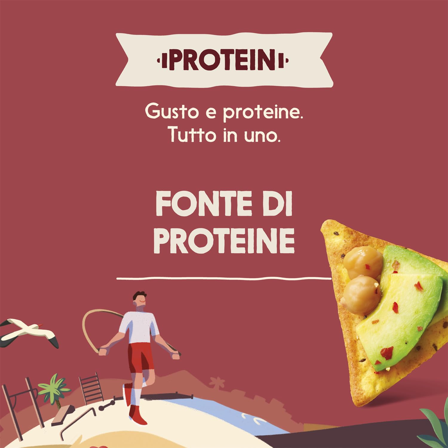 Misura Protein Sfoglie con Semi di Chia - Cotte al Forno, Ricche di Fibre, con 13 g di Proteine, Senza Aromi, Confezione da 170 gr con Carta Certificata FSC