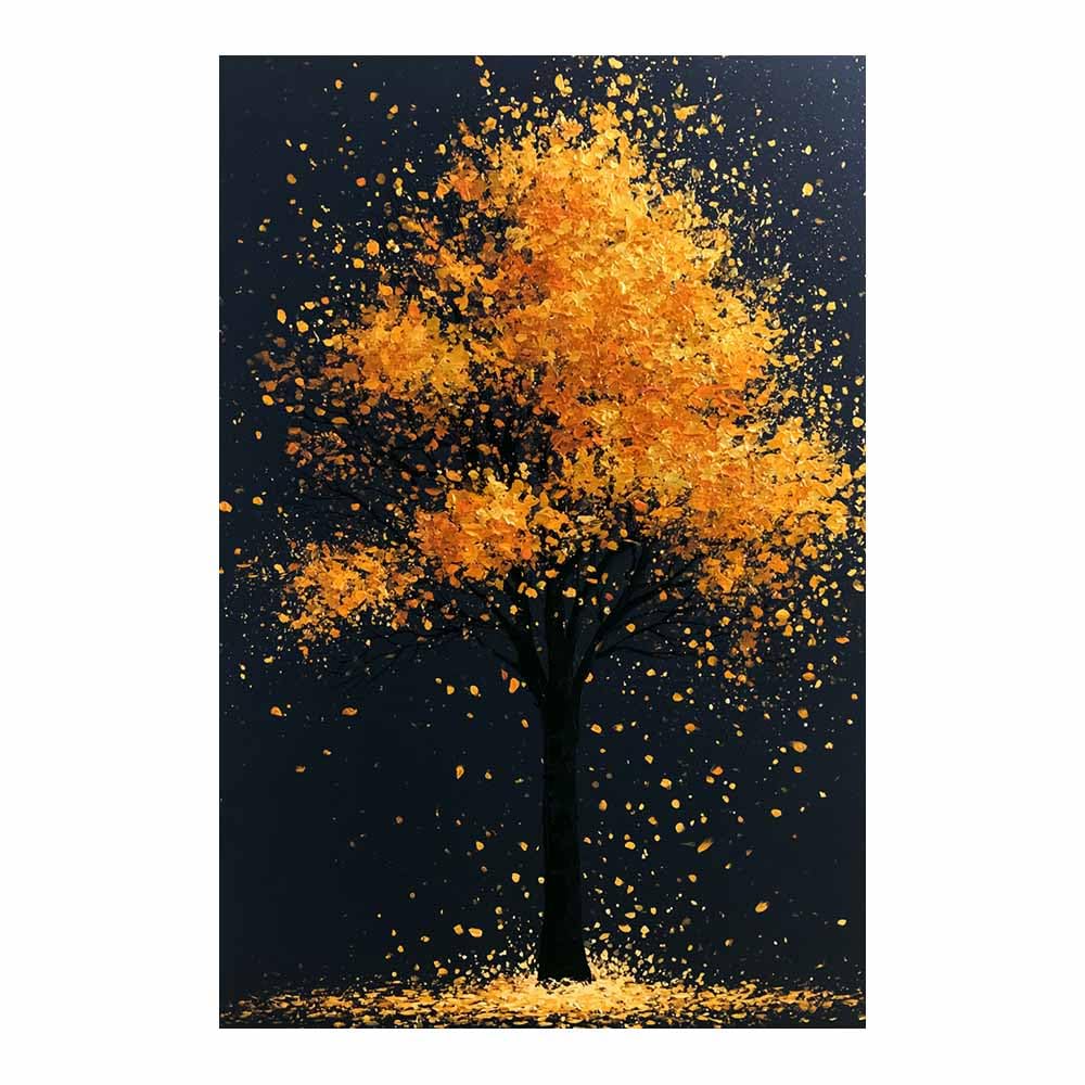 HOQIU Tree Of Life Wall Art Marble golden tree decor canvas prints, nature wall art, for Bathroom Home Office Decor(Multicolor)-80x120cm Unframed