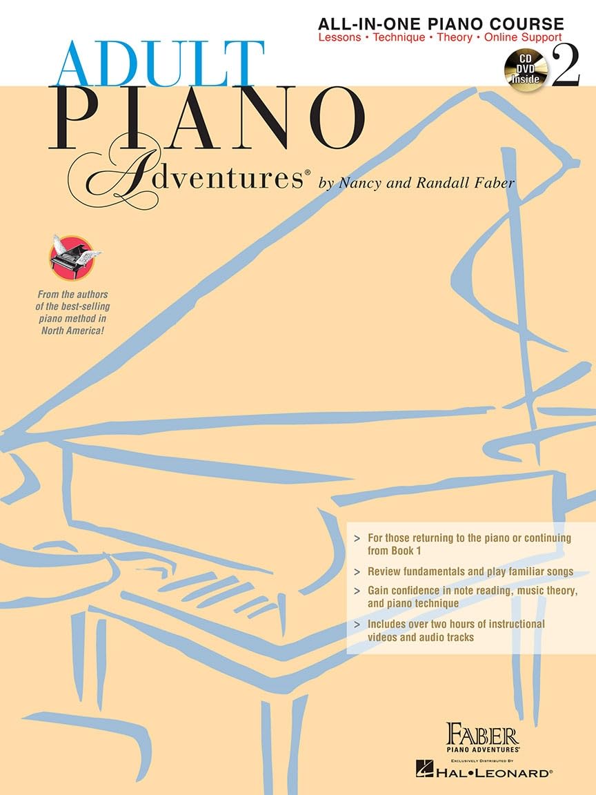 Piano Adventures Adult Piano – Book 2 | Klaviermethode für Erwachsene und Wiedereinsteiger | All-in-One-Lehrbuch mit Noten, Technik, Musiktheorie und ... Piano Course, All-in-one Lesson Book 2