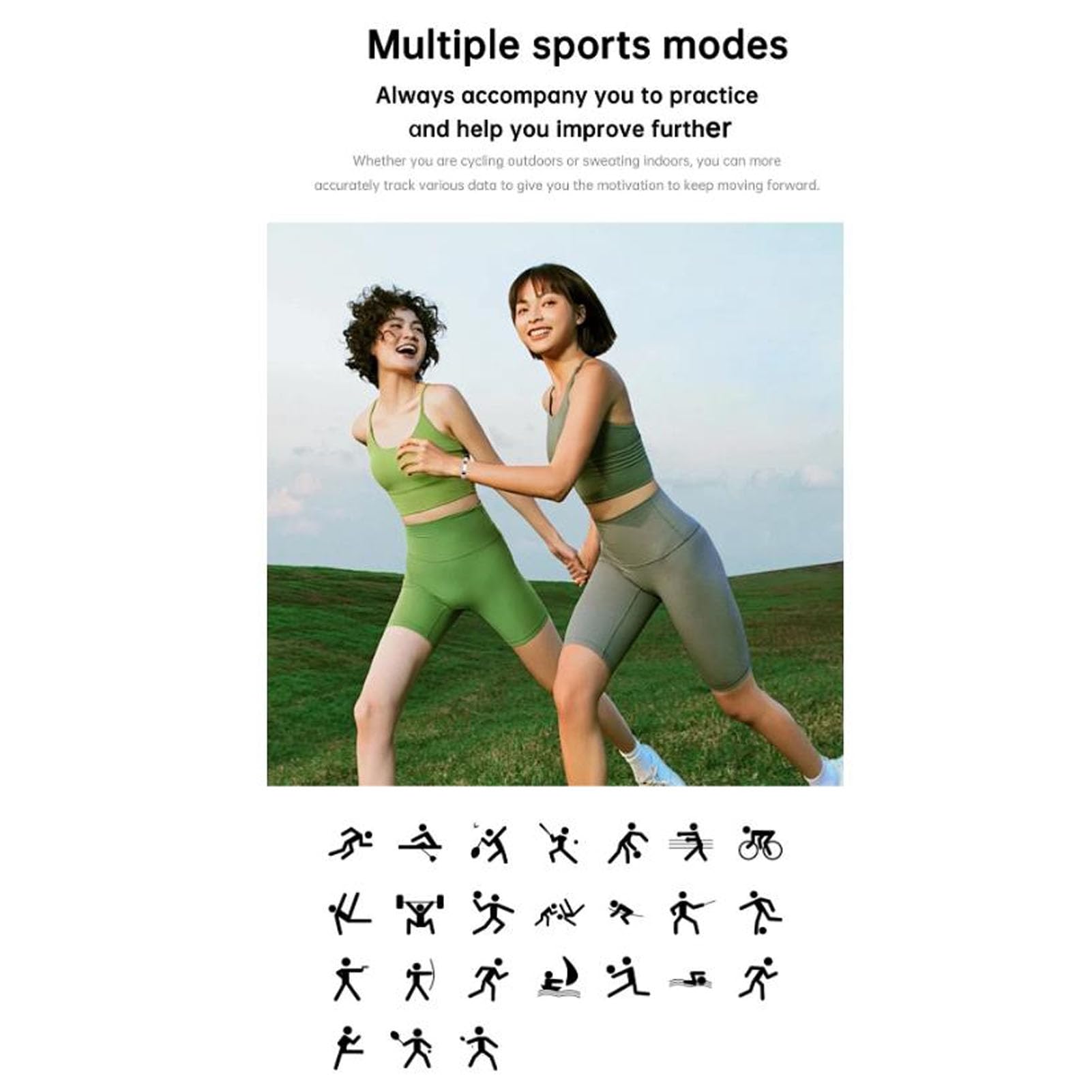 SIXRUN Smart Armband Fitness Tracker mit Schrittzähler, Schlafmonitor, Multi-Sport-Modi, Remote Selfie-Funktion, IP68-wasserdicht – für Frauen und Männer (Silber)