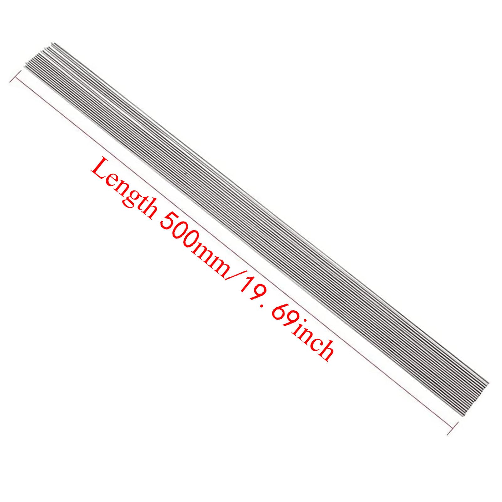 Filo for molle in acciaio inossidabile 304 da 50 pezzi, lunghezza 500 mm | Filo for molle duro, superficie liscia, flessibile, luminoso, ad alta resistenza(Diameter 0.5mm)