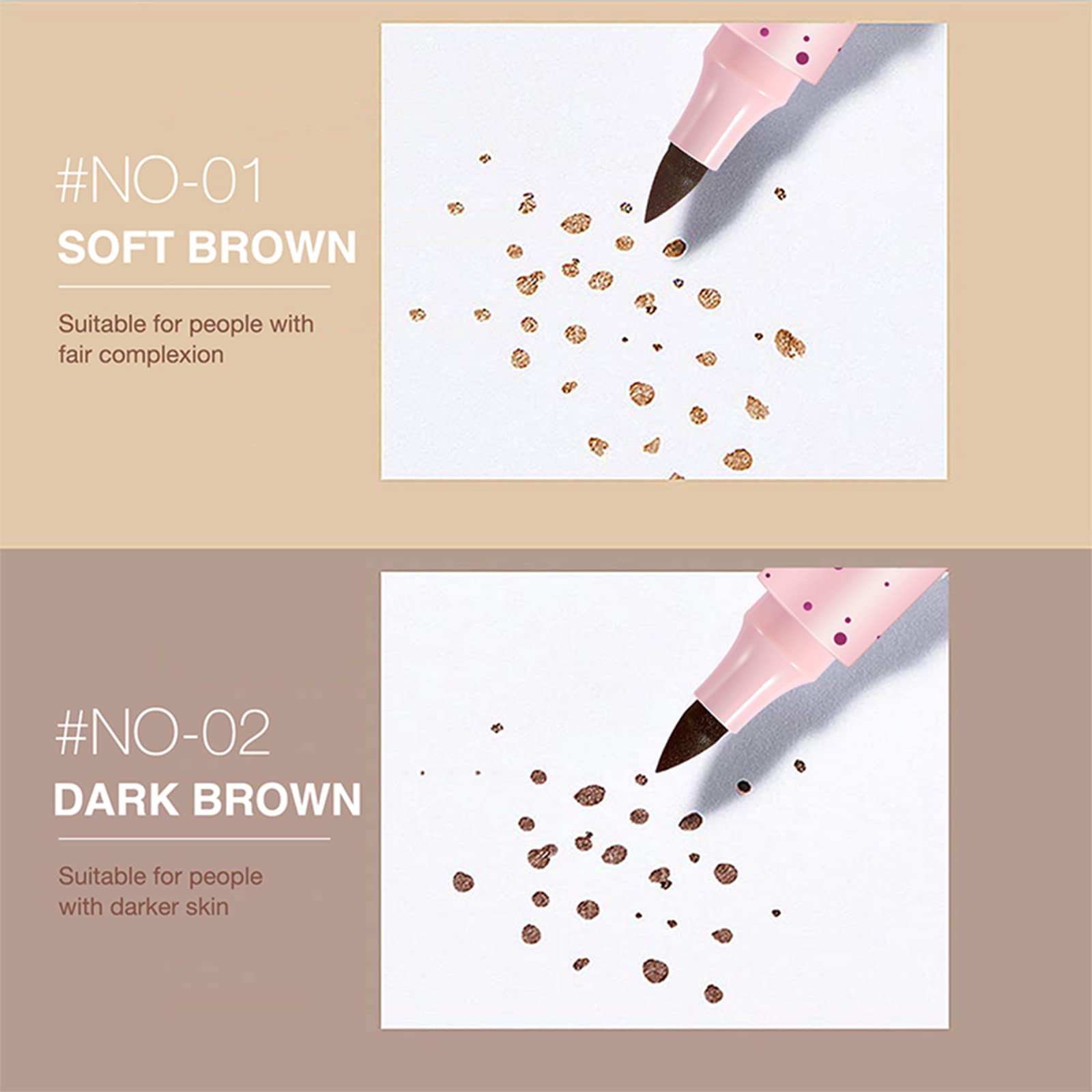 Freckles Pen, Impermeabile, Facile da Colorare, Penna a Punti Morbida, Penna per lentiggini a Simulazione Naturale Penna per lentiggini per Trucco a Lunga Durata Impermeabile (01)