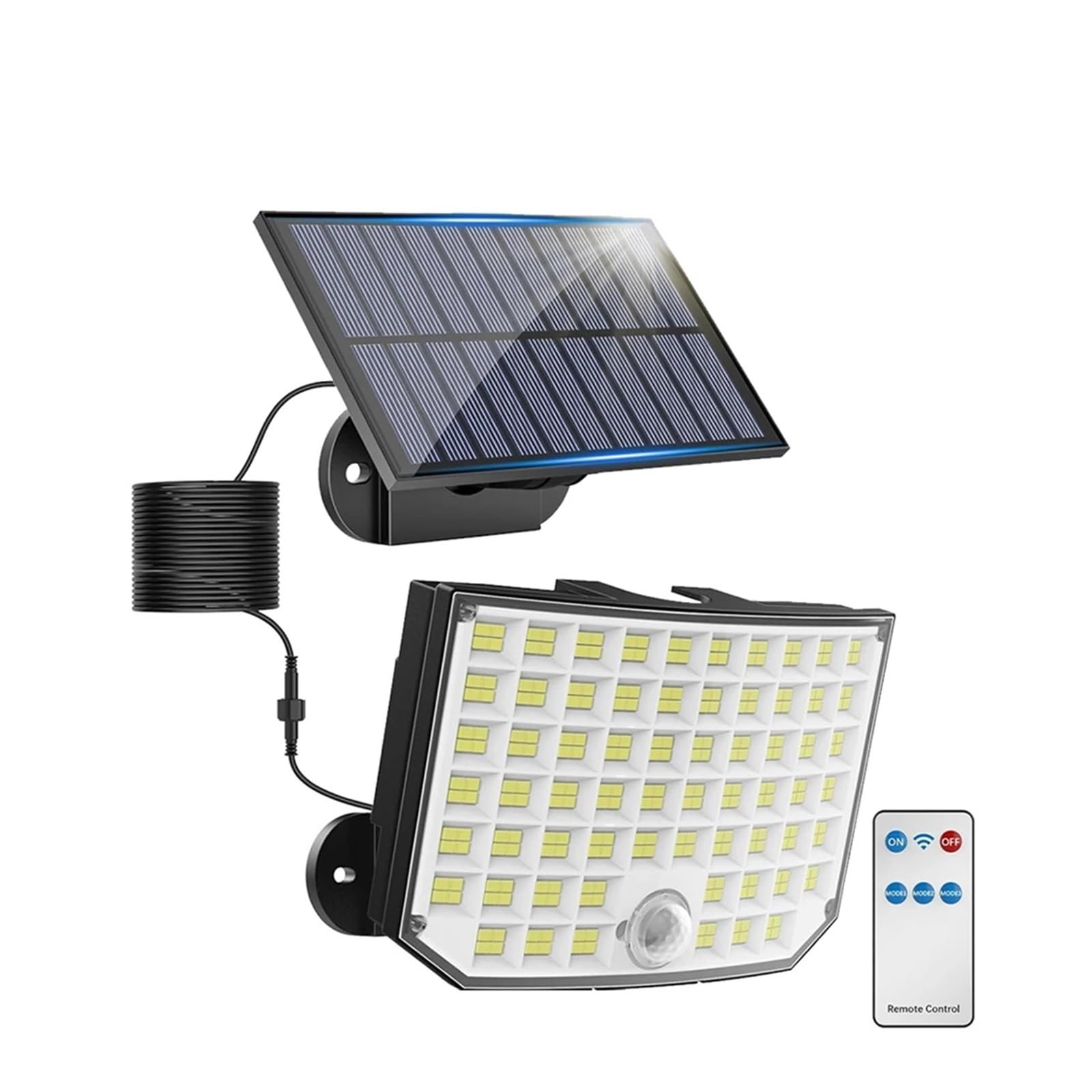 LNHHG Solar Flood Light 234 LED Solar Security Lights IP65 Waterproof Split Wall Lamp Motion Sensor 3 Side Illumination Outdoor Flood Lighting for Garden Driveway Garage Patio(256LED)
