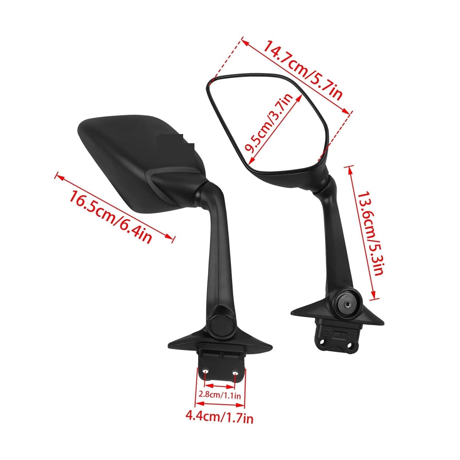 rétroviseur moto avec support Pour Yamaha TMAX 530 T-MAX Pour TMAX530 Pour T MAX530 2012-2018 Rétroviseur Moto Rétroviseurs Latéraux(2015-2018)