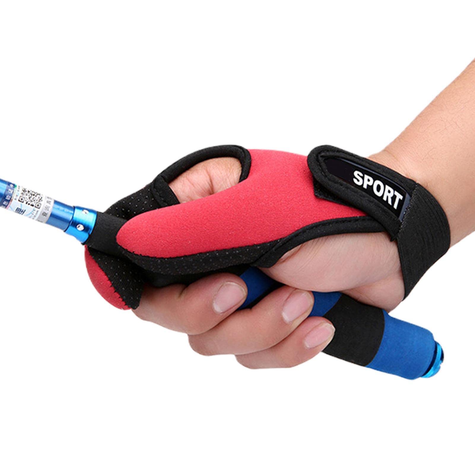 Abonda Guantes de pesca antideslizantes, guantes de pesca de dos dedos, protector de dedos para pesca de surf, equipo universal para hombres y mujeres, accesorios de protección de dedos de pesca