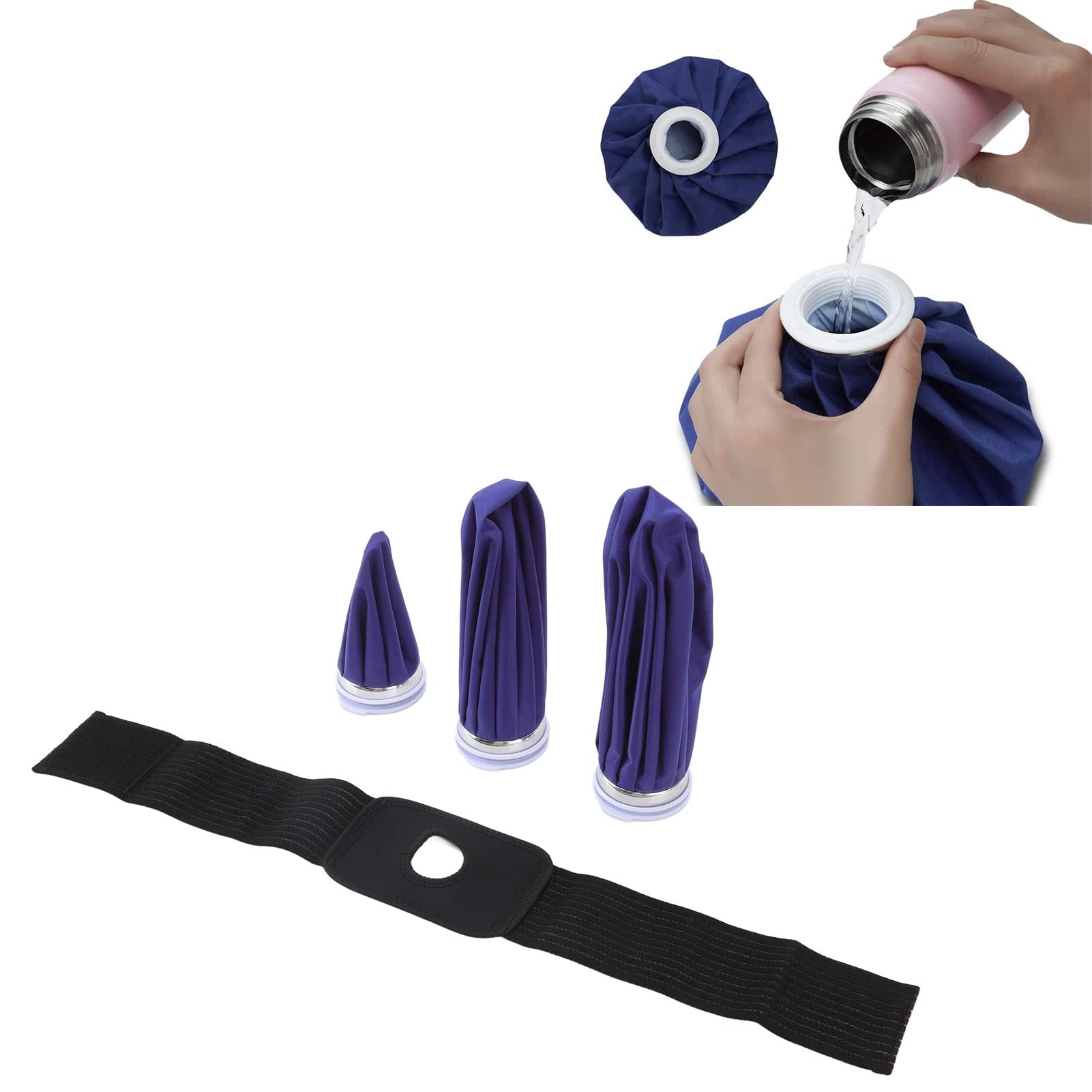 Bolsa de Hielo,Bolsas de Hielo de Tela y Material PP para Terapia en Fr¨ªo y Caliente Reutilizable Bolsas Fr¨ªas y Calientes a Prueba de Fugas para la Reducci¨®n de la Fiebre