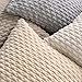Cozoomy Set of 4 Neutral Decorative Throw Pillow Covers 18x18 Inch Corduroy Pillow Covers for Bed Couch Sofa Living Room Soft Square Cushion Cases
