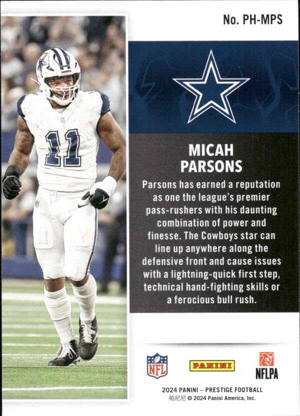 Amazon.com: 2024 Panini Prestige Power House #12 Micah Parsons