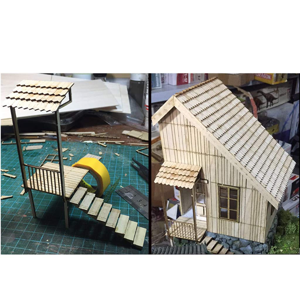 1/35 Échelle Maison en Bois Modèle pour Diorama Mise en Page Sandtable Bricolage Bricolage Assemblage