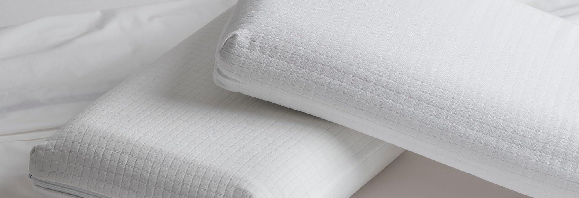 Velfont Almohada Viscoelástica con Aloe Vera, Doble Funda 100% Algodón, Alta Densidad, Firmeza Media, con Cremallera, para Soporte Cervical y Ergonómico (75 cm)