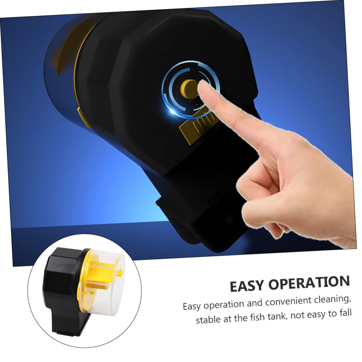 BELLIFFY 1 Set Automatic Fish Feeder Auto Timer Fish Feeder Feeding Tools Auto Small Aquarium Feeding Tool Automatic Aquariums Floating Yellow Plastic