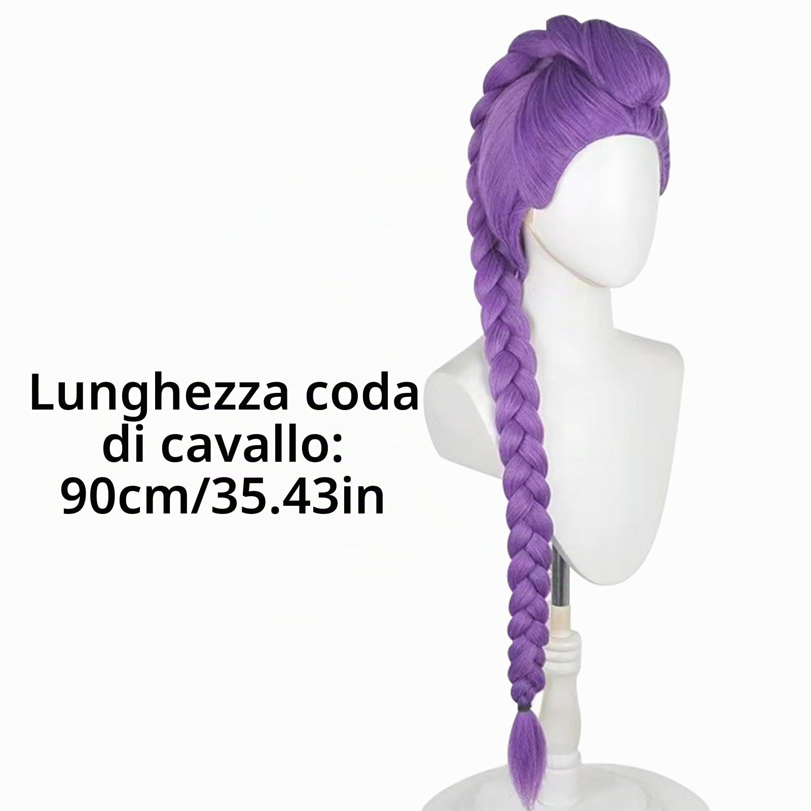 Parrucca da Cosplay per Bambina, Parrucca R-umi Bambina, Carnevales Parrucca Ragazza, Violete Cosplays per Costume di Demone Animes, Accessorio per Carnevales Halloween Cosplay