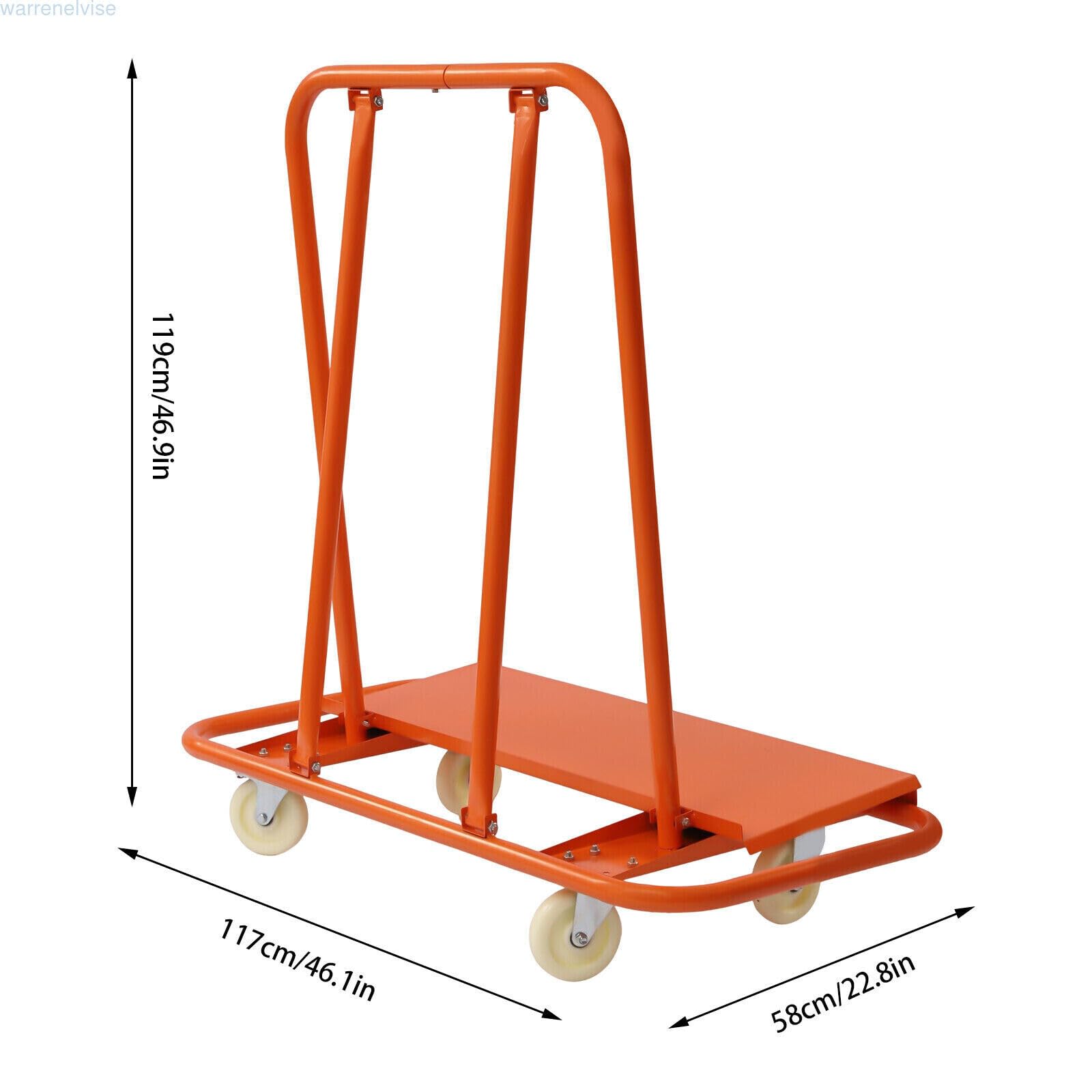 Carrello resistente per cartongesso, capacità di 997,9 kg, ideale per pannelli in cartongesso, manipolazione di vetro compensato, strumento di costruzione professionale e facile da manovrare